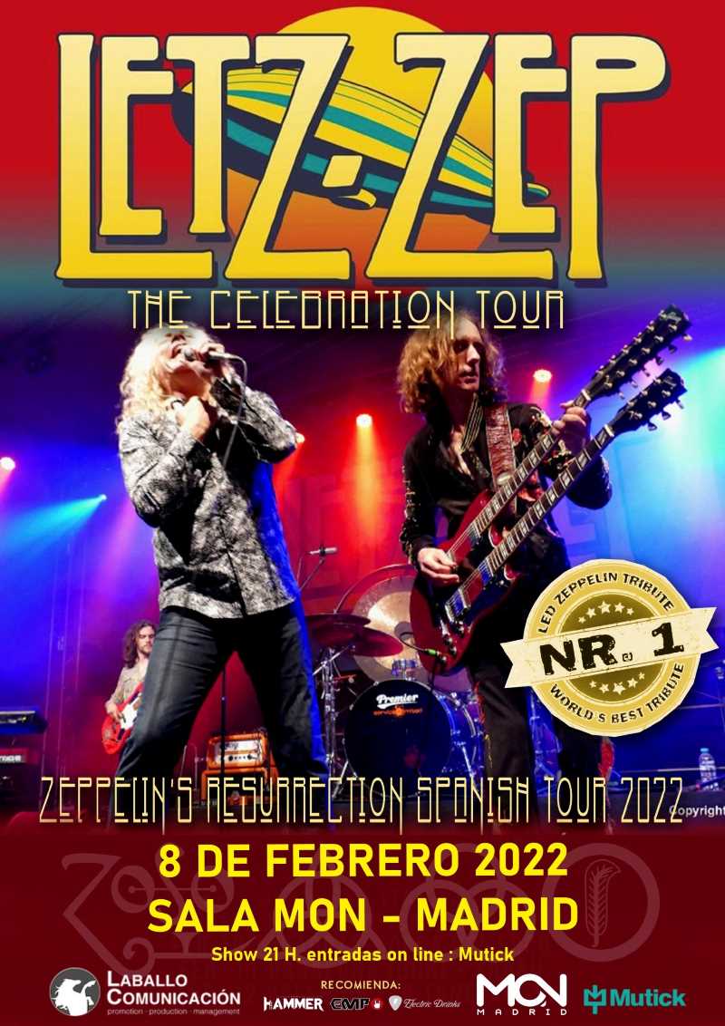 Letz Zep en Madrid el martes 8 de febrero