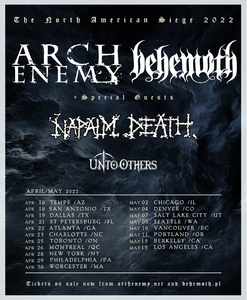 Gira conjunta de Arch Enemy y Behemoth por Norte América