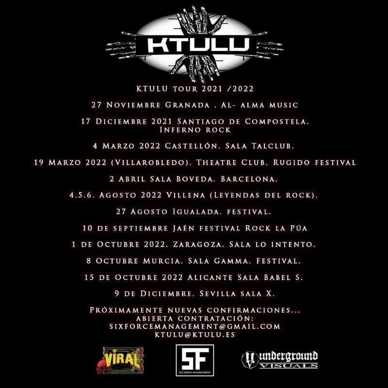 Fechas actualizadas del tour de Ktulu