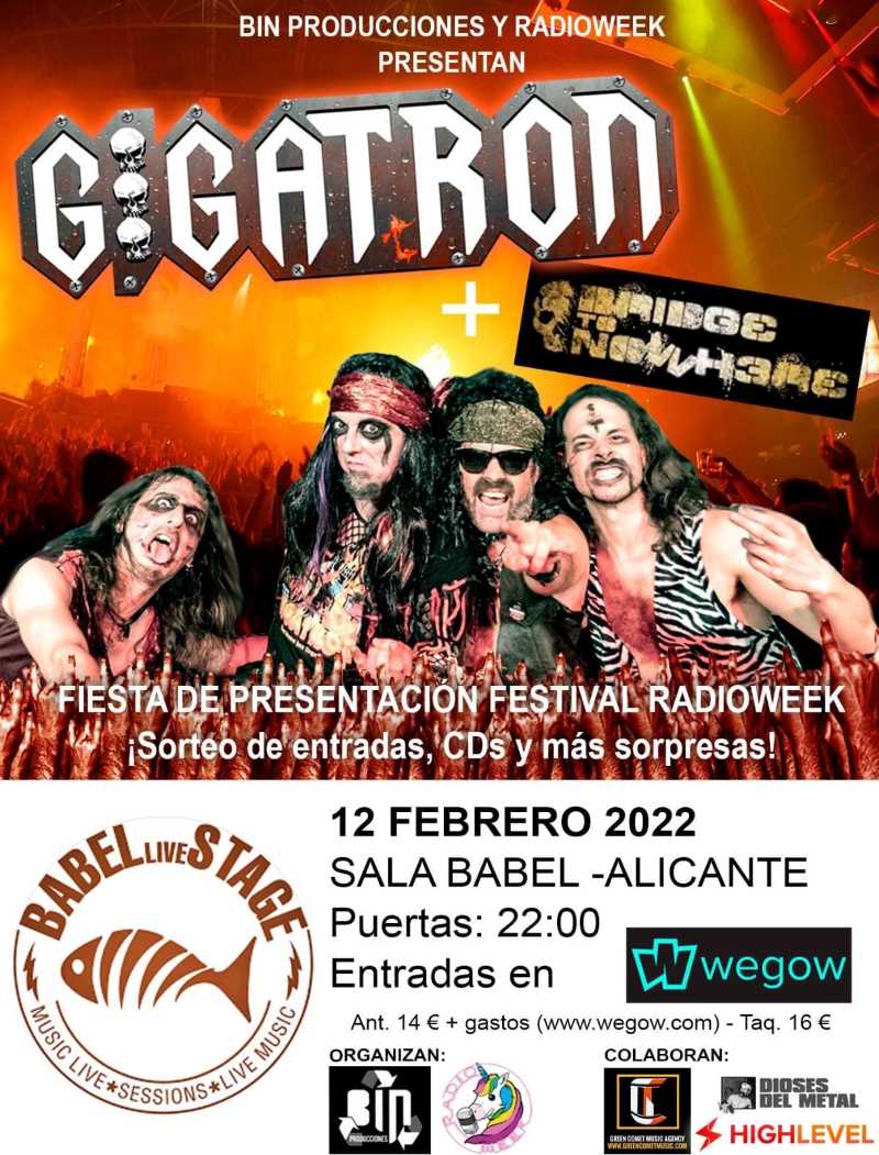 Concierto de Gigatron en Alicante el 12 de febrero