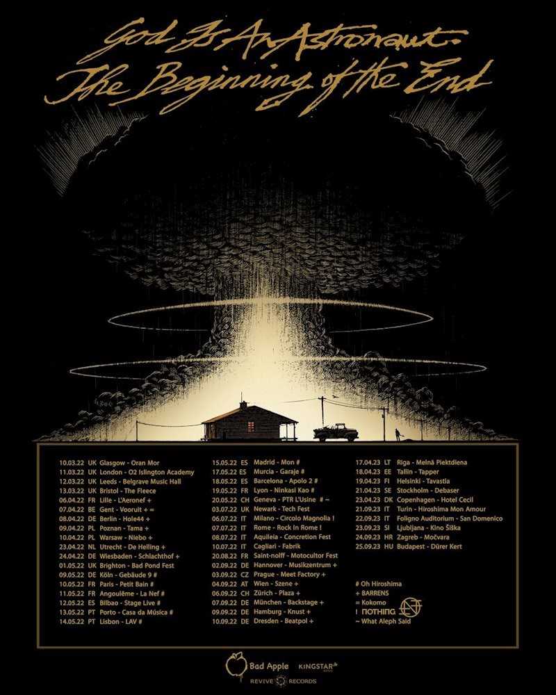 God For An Astronaut organiza las fechas de su tour europeo