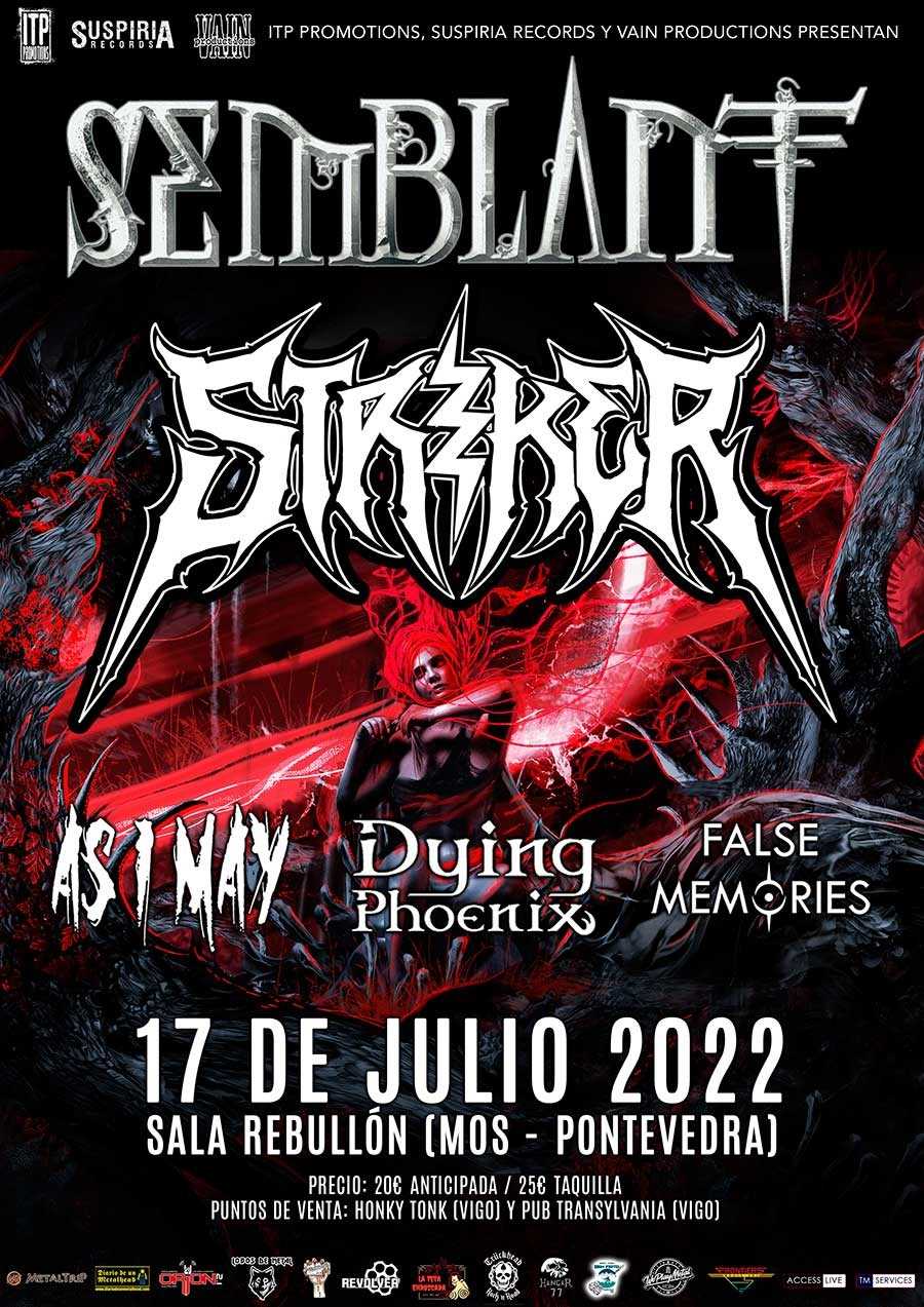Semblant con Striker en concierto en Mos (Pontevedra)