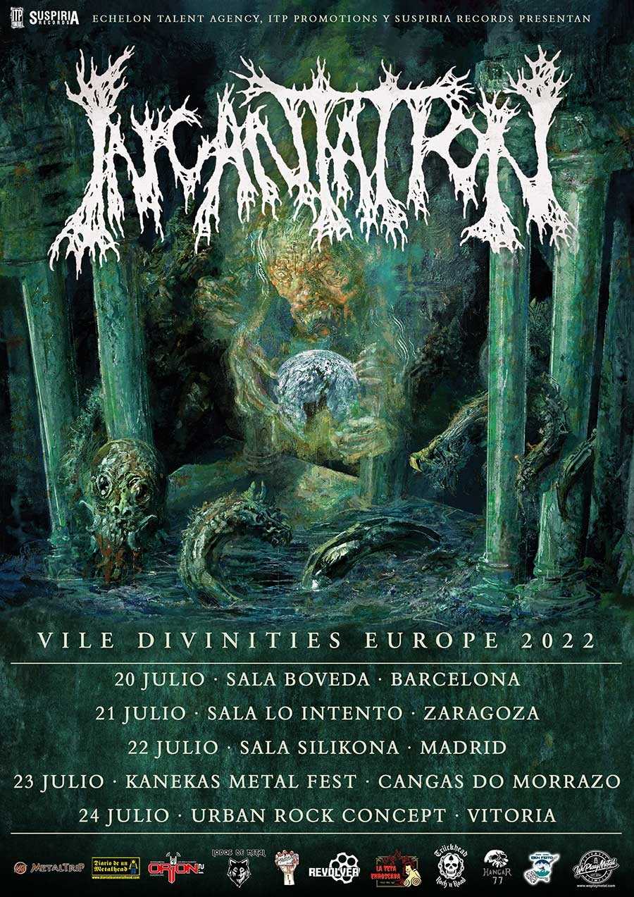 Confirmado el “Vile Divinities European Tour 2022” de Incantation