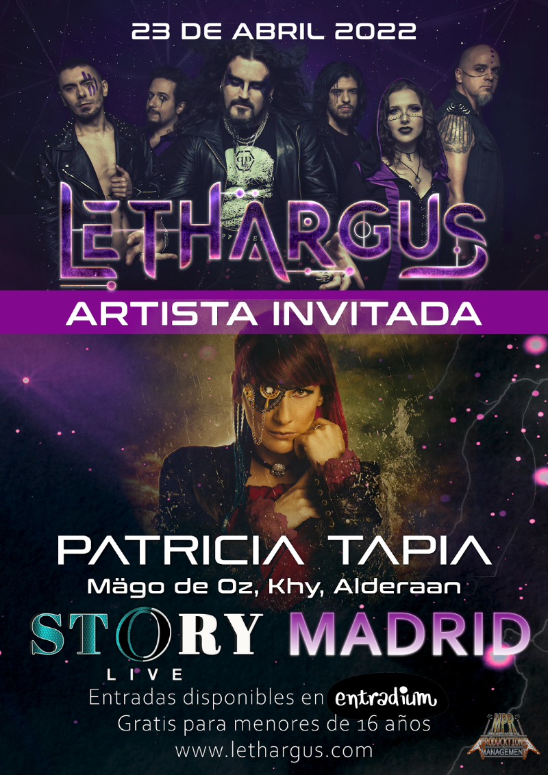 Patricia Tapia colabora en el concierto de Lethargus en Madrid