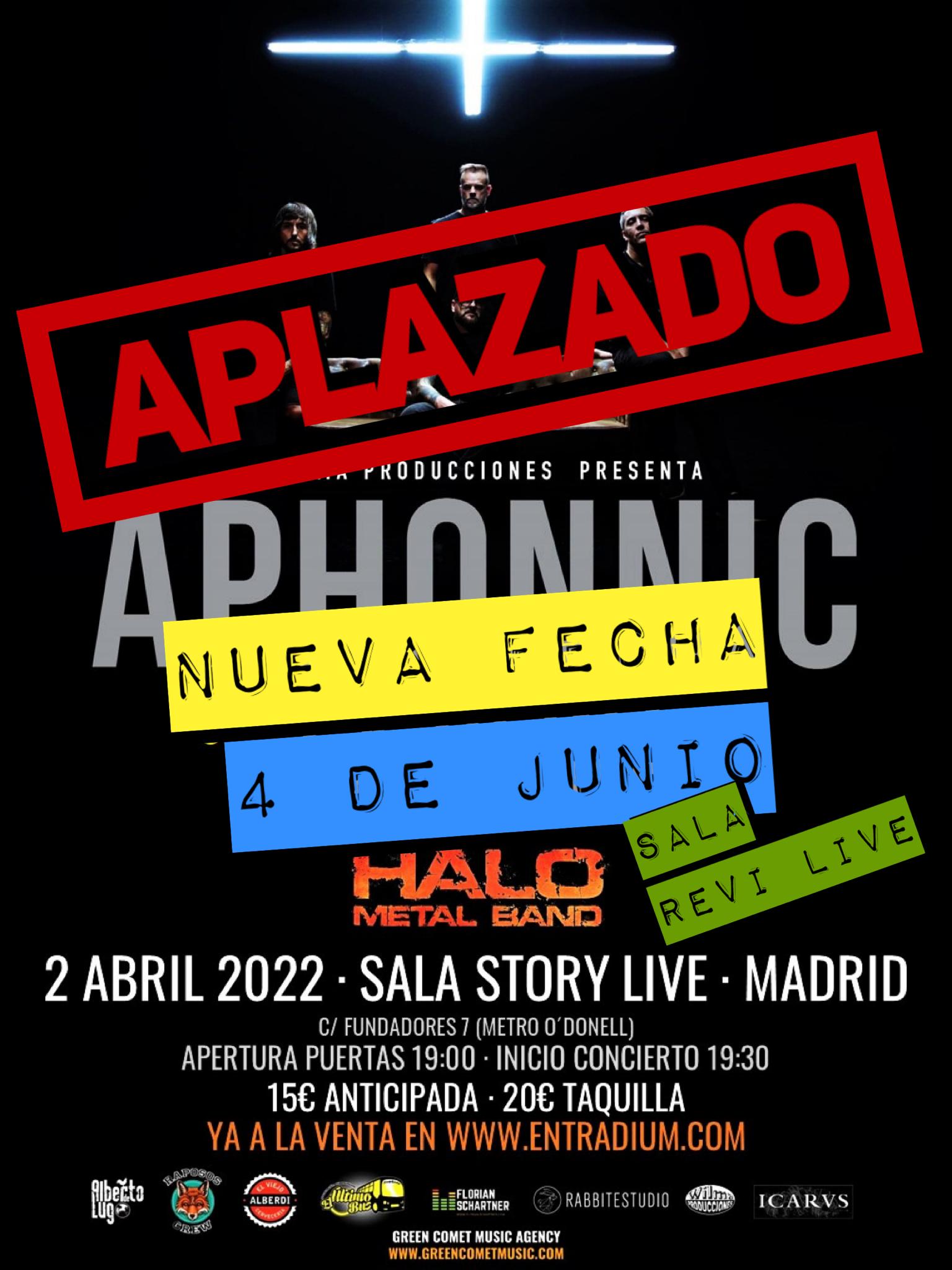Aphonnic aplazan su concierto en Madrid al 4 de junio