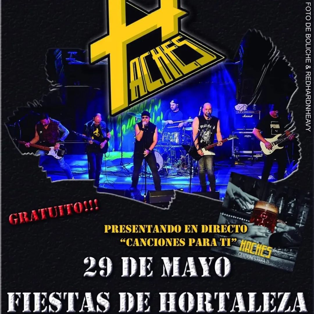 Concierto hoy 29 de mayo de Haches en las fiestas de Hortaleza