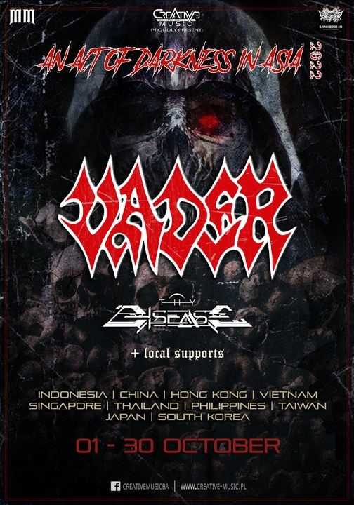Vader anuncia fechas en Asia y Australia