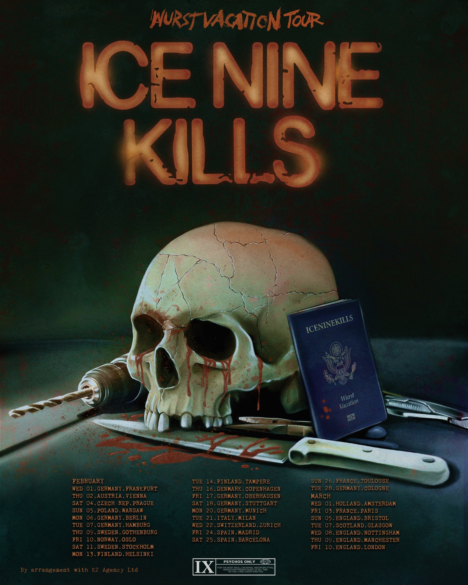 Ice Nine Kills confirma dos conciertos en España