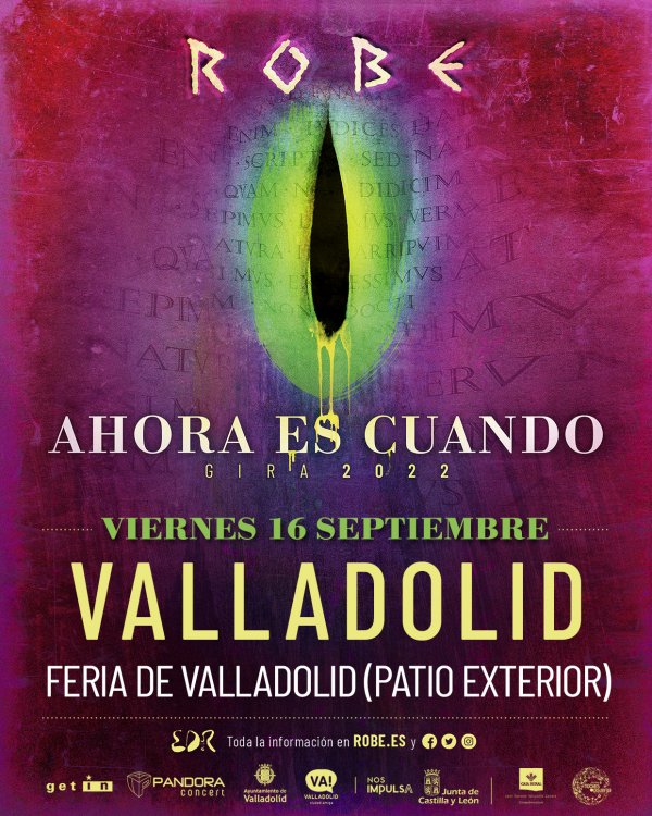 El 16 de septiembre Robe en Valladolid