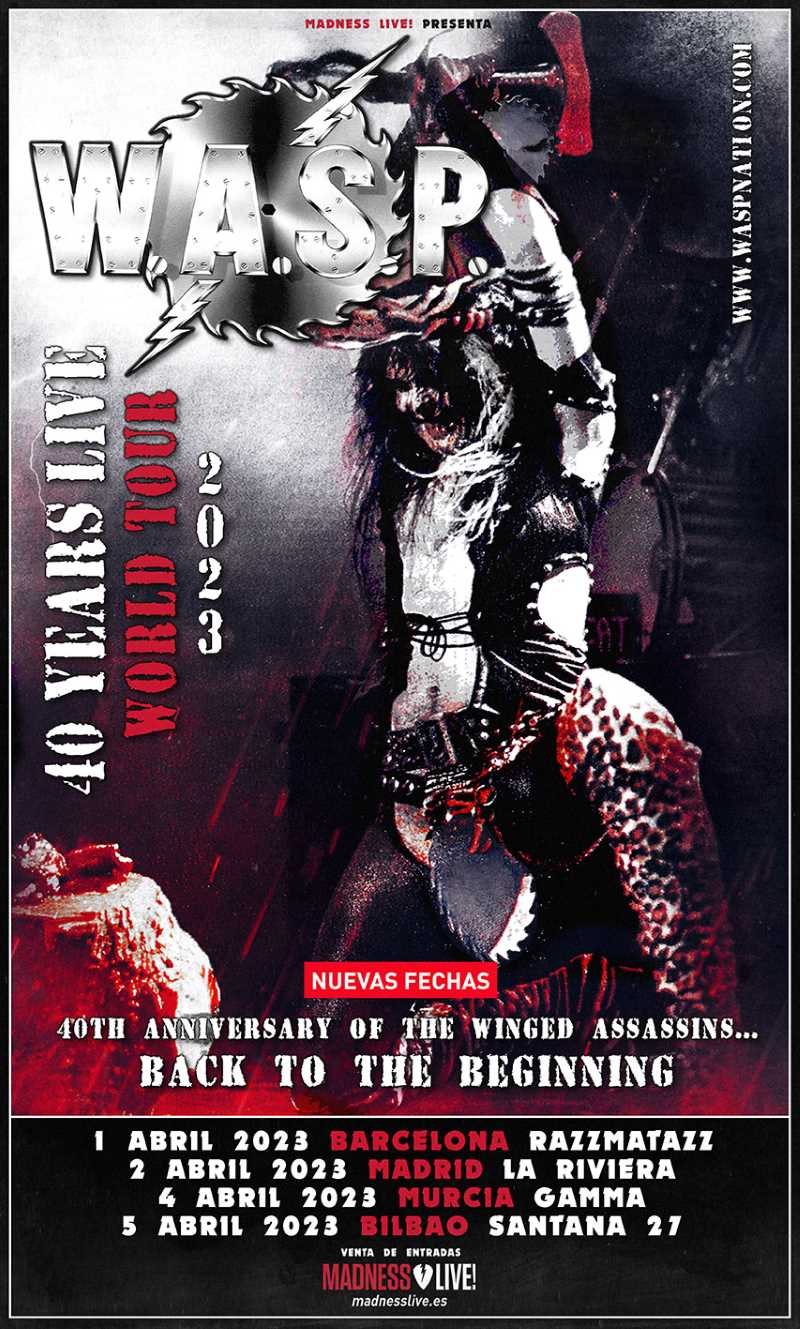 Nuevas fechas del tour de W.A.S.P. por su 40 Aniversario