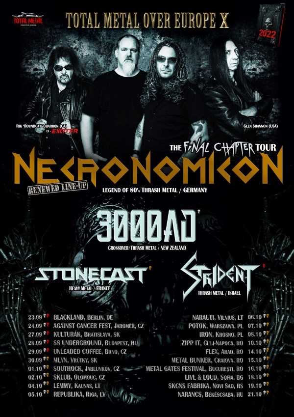 Fechas del «Final Chapter Tour» de los thrasers alemanes Necronomicon
