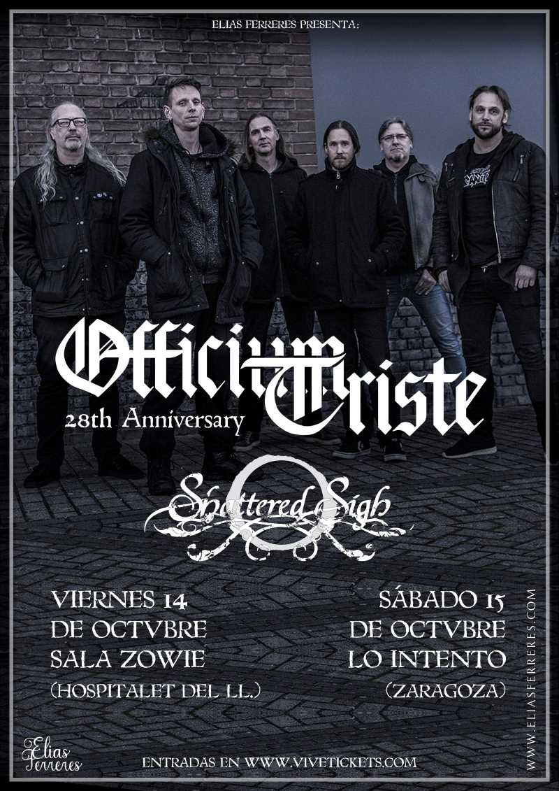 Conciertos de Officium Triste en Barcelona y Zaragoza