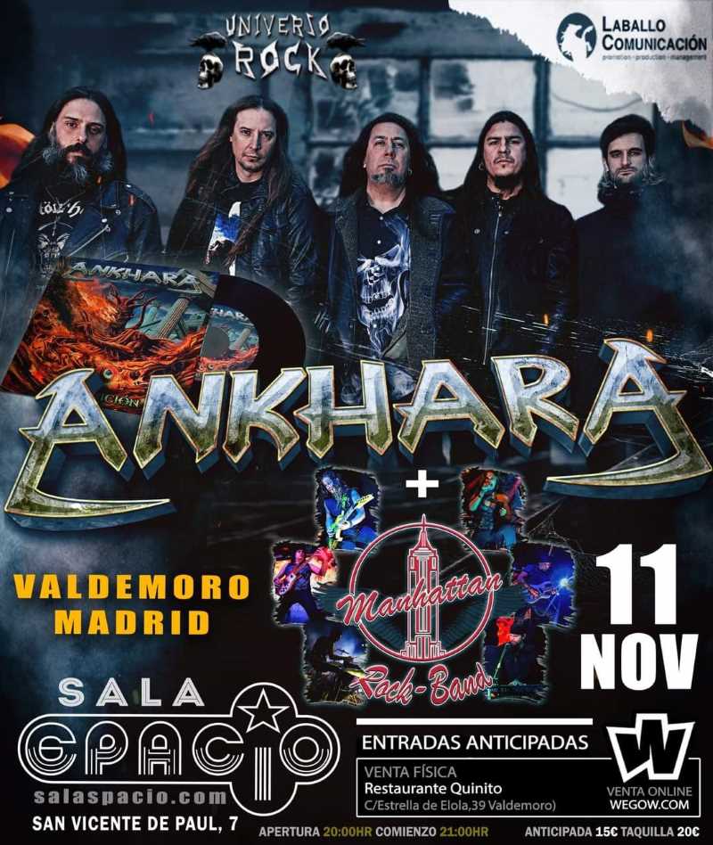 Concierto de Ankhara en Valdemoro (Madrid) el 11 de noviembre