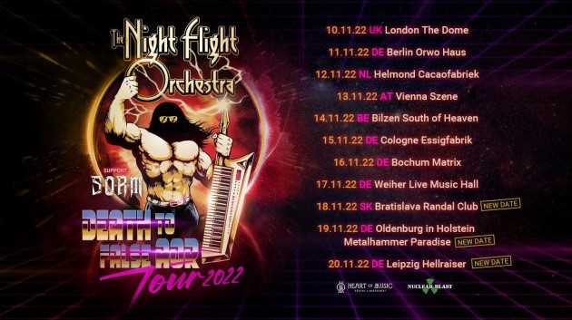 The Night Flight Orchesta + S.O.R.M “Death To False AOR 2022”
