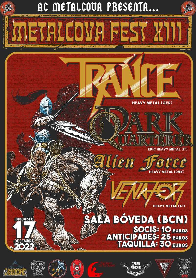 Nueva edición del Metalcova Fest el 17 de diciembre en Barcelona