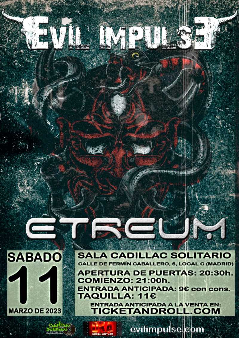 El sábado 11 de marzo, Evil Impulse en Madrid
