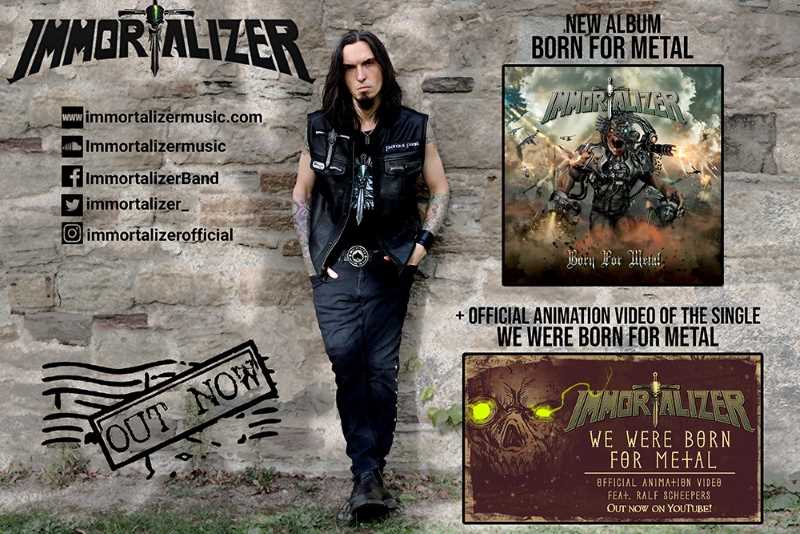 Immortalizer presenta su nuevo disco “Born For Metal” y su video animado con Ralf Scheepers