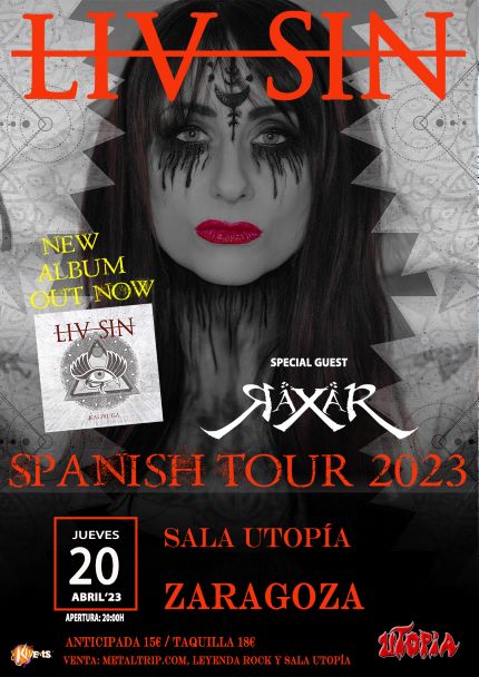 Liv Sin actuará en directo en Zaragoza