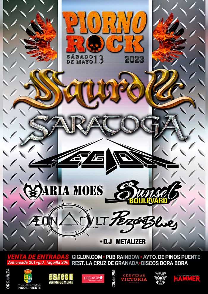 Confirmado el Piorno Rock 2023 el 13 de mayo en Granada