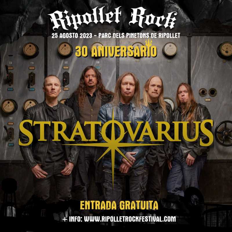 Confirmados Stratovarius como cabezas del Ripollet Rock Festival 2023
