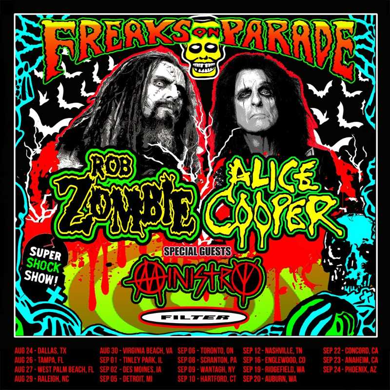 Gira conjunta de Rob Zombie con Alice Cooper