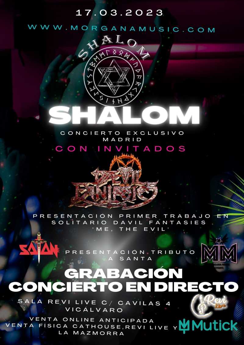 Presentación de los ochenteros Shalom en Madrid el 17 de marzo