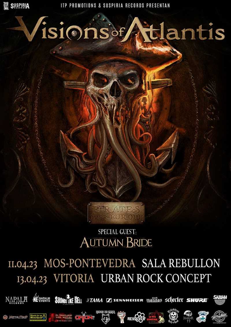 Fechas confirmadas de Visions of Atlantis en Pontevedra y Vitoria