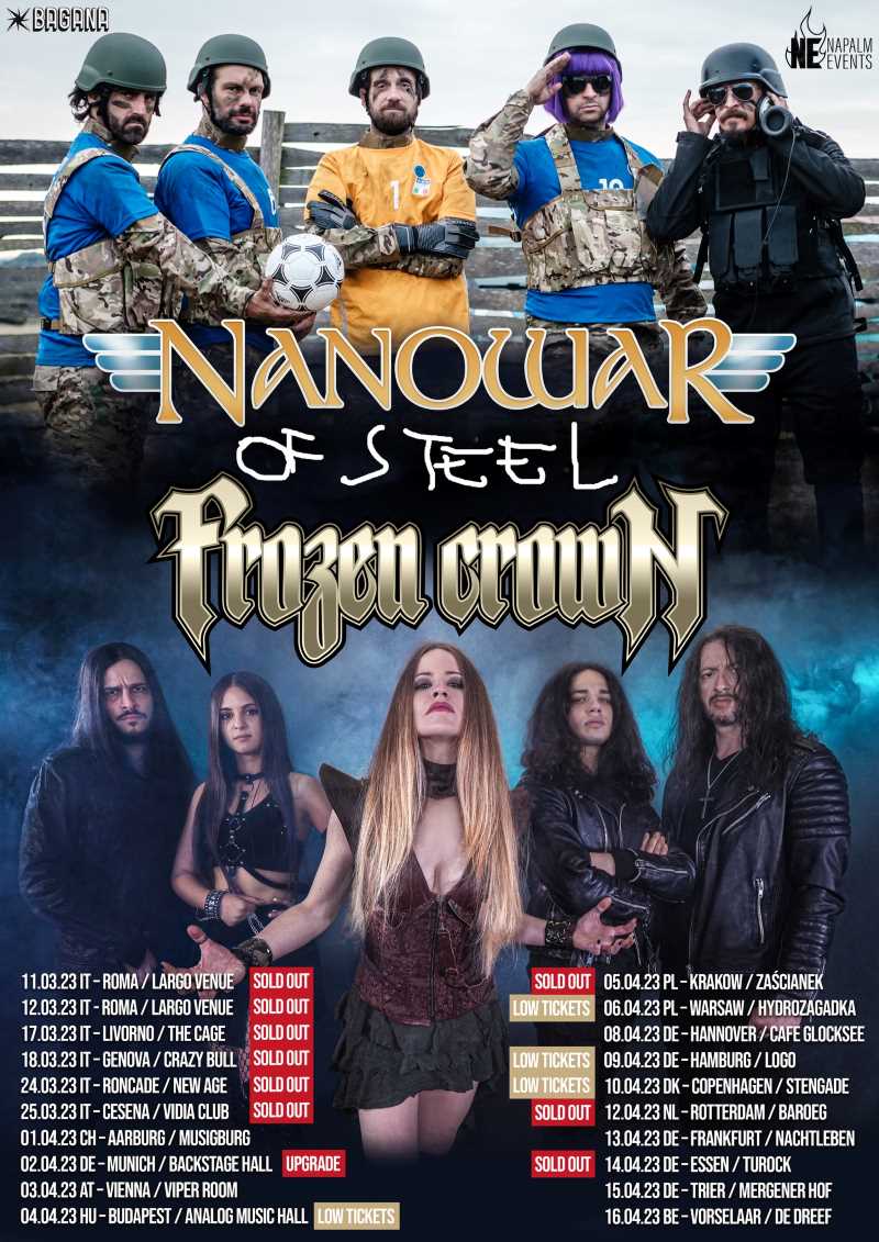 Arranca la gira conjunta de Nanowar Of Steel con Frozen Crown