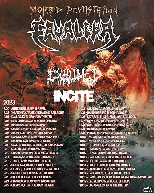 Cavalera - "Morbid Devastation 2023" U.S. Tour