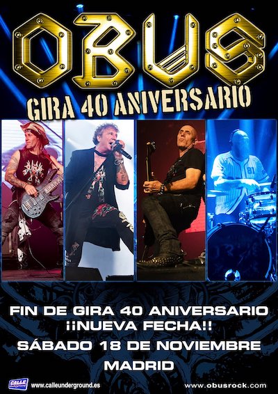 Próximas fechas de Obús de su 40 aniversario