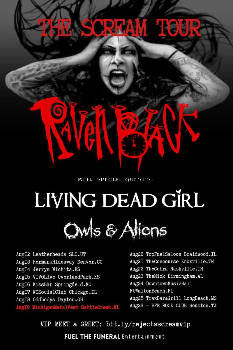 Fechas del tour norteamericano de Raven Black