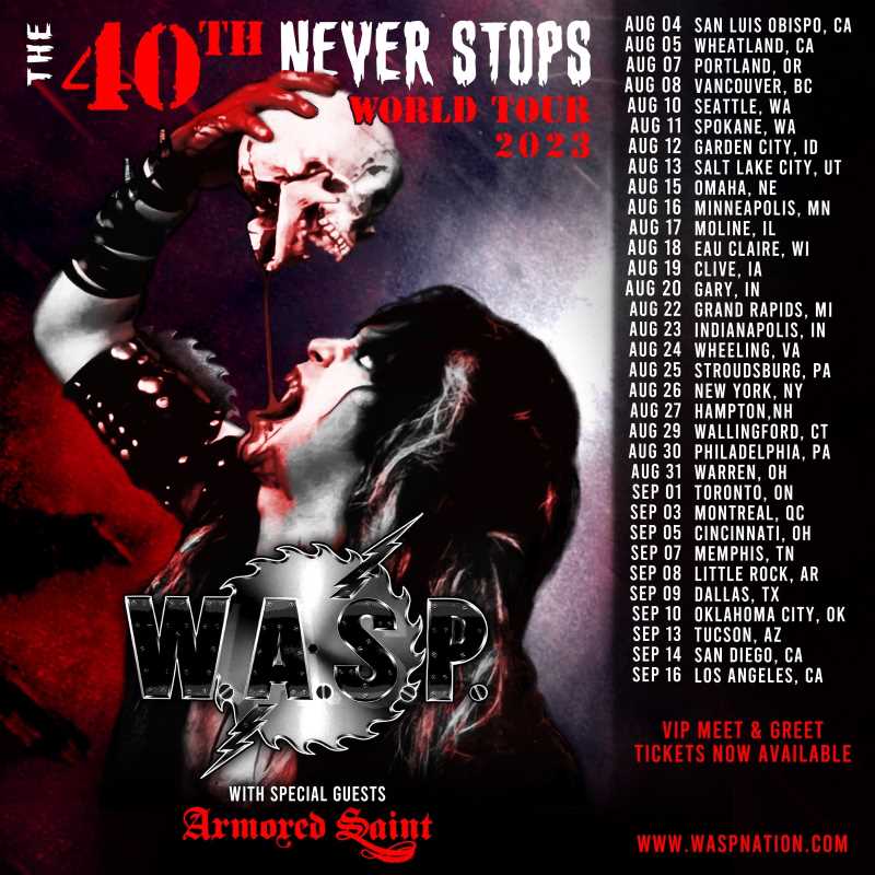 La Gira de 40 aniversario de W.A.S.P. en Estados Unidos