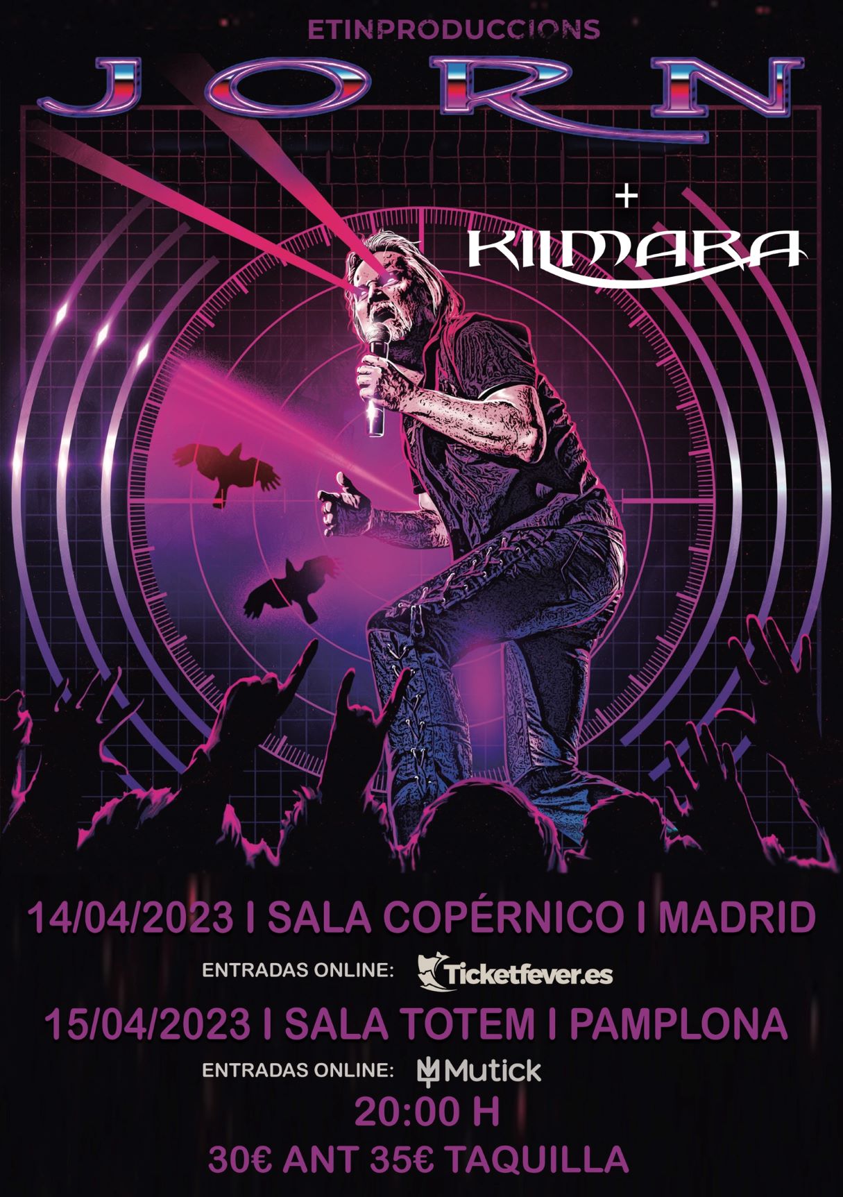 Jorn Lande en Madrid y Pamplona en abril