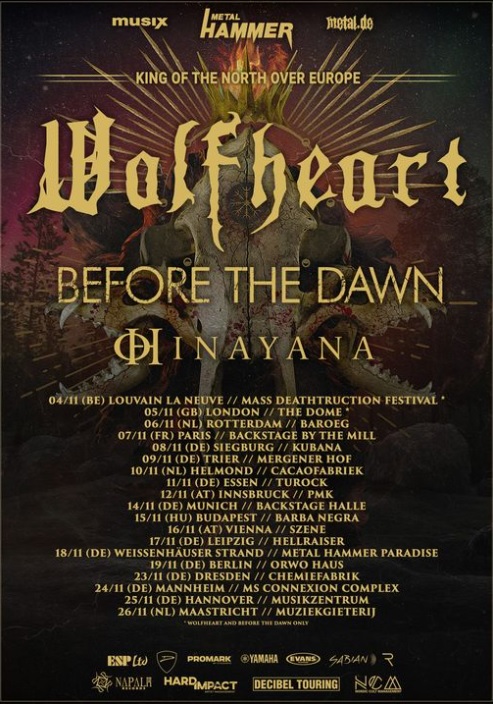 Wolfheart anuncian las fechas de su «King Of The North European Tou»