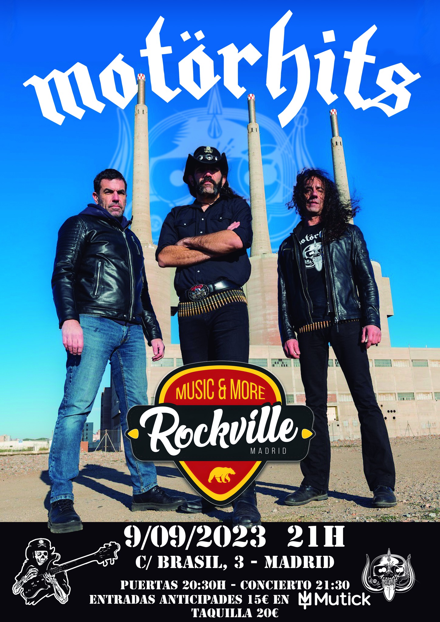 Motörhits en la Sala Rockville de Madrid el 9 de septiembre.