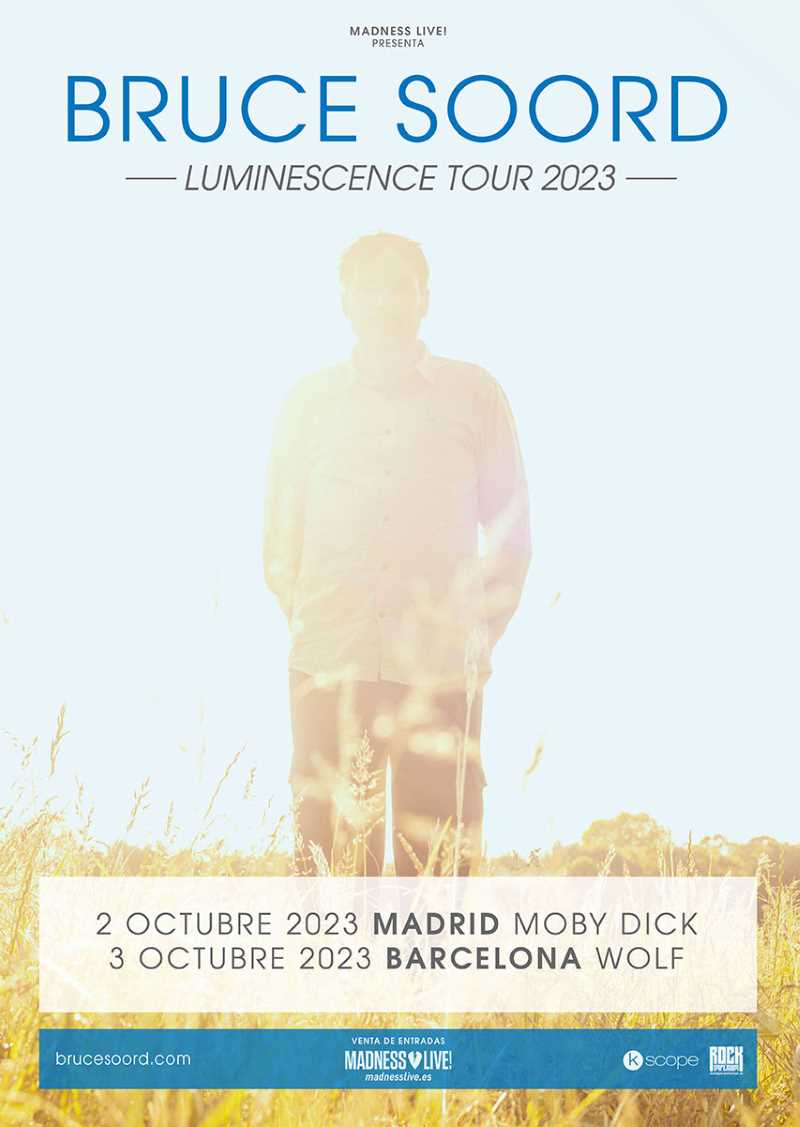 Bruce Soord, conciertos en Madrid y Barcelona