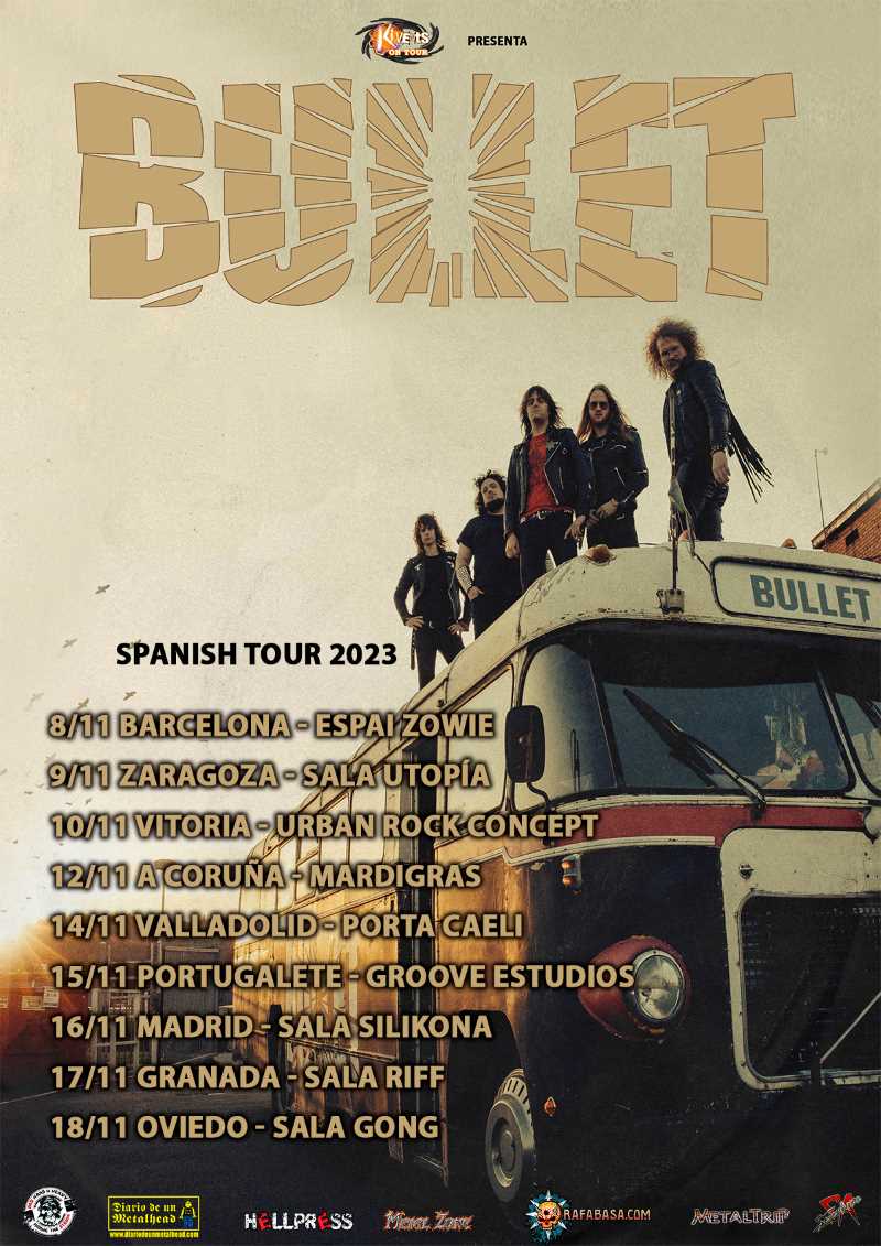 Os recordamos las fechas de la próxima la gira de los suecos  Bullet en España