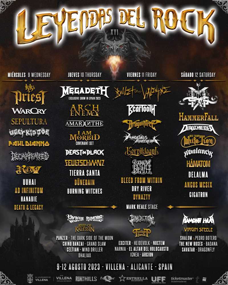 Horarios del Leyendas del Rock 2023