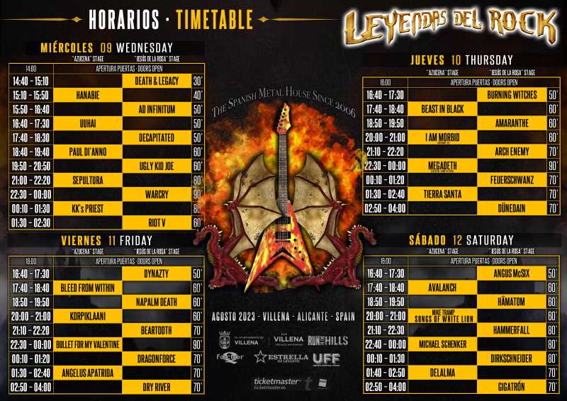 Leyendas del Rock 2023 - Main Stage