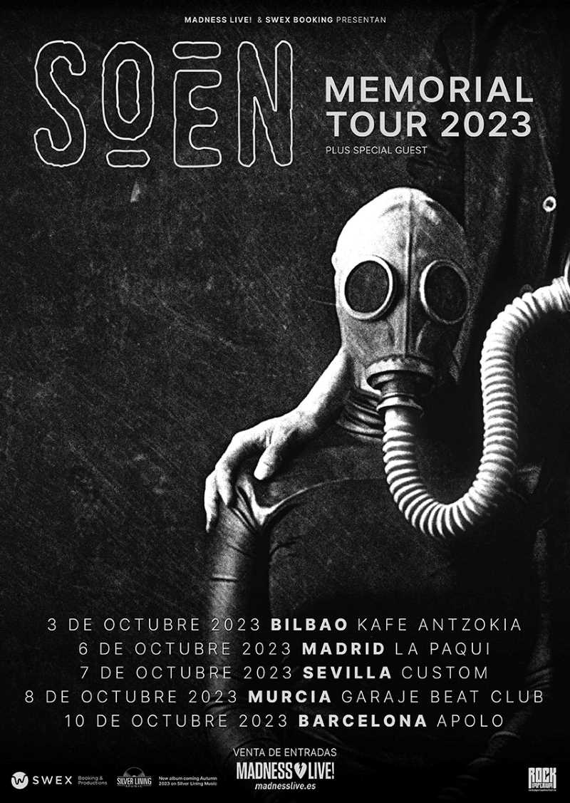 En octubre Soen presenta el «Memorial Tour 2023» en España