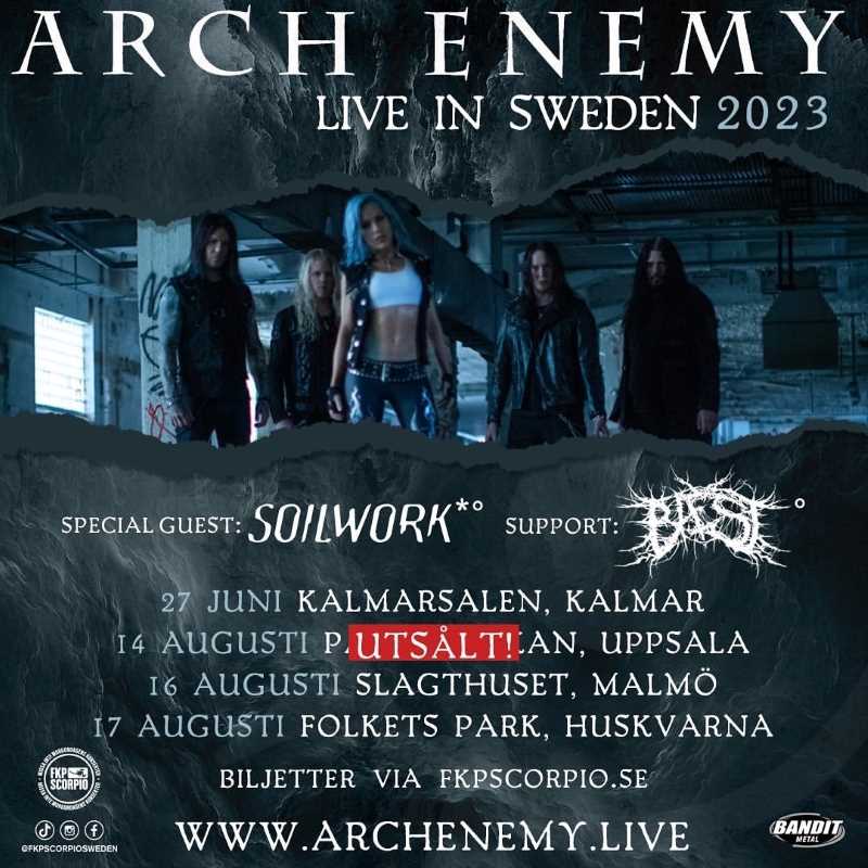 Próximos conciertos de Arch Enemy en Suecia