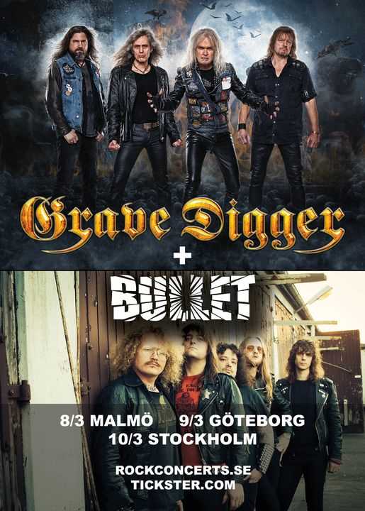 Gira conjunta Grave Digger con los Bullet en Suecia