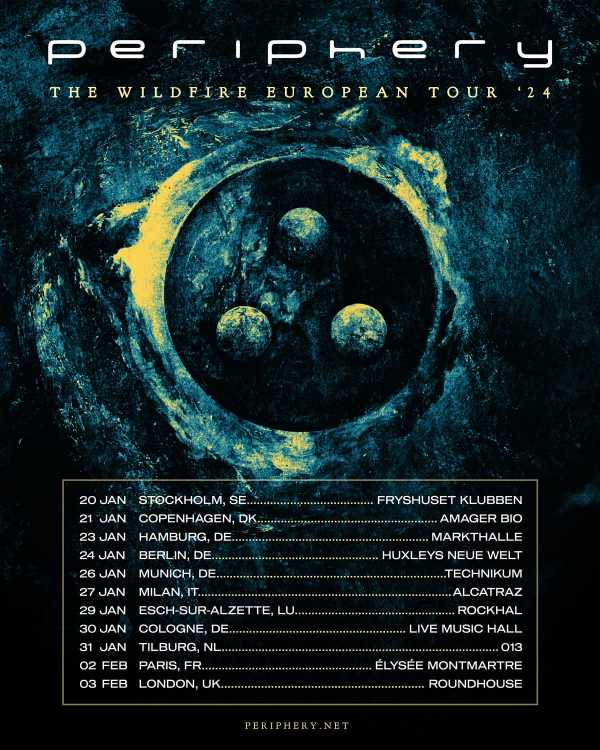 Periphery anuncia las fechas de su próximo tour europeo