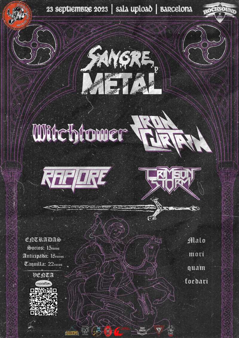 Información del Sangre y Metal festival de Barcelona, el 23 de septiembre