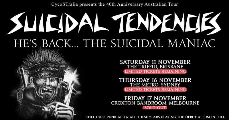 Fechas australianas de los Suicidal Tendencies