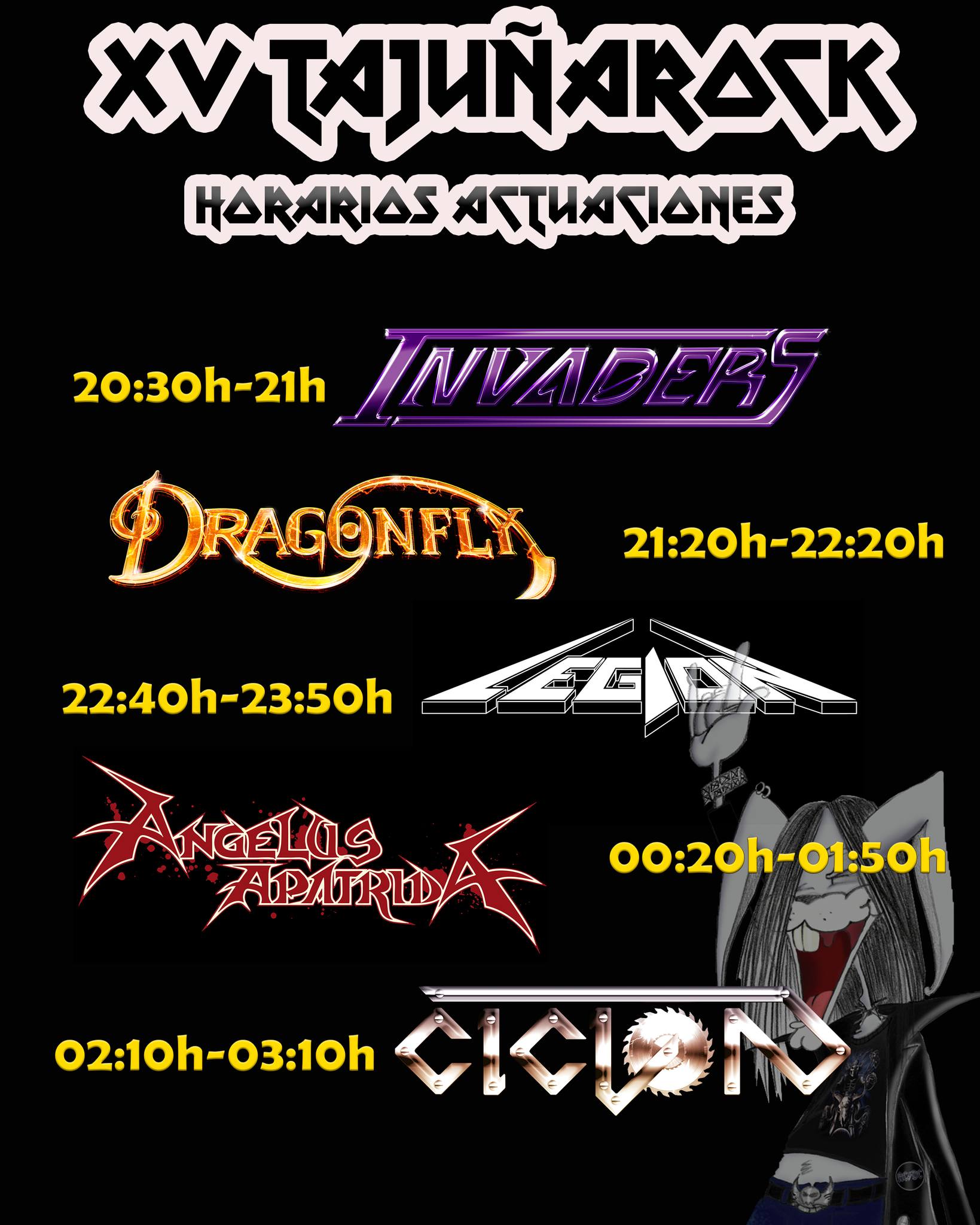 Horarios de la XV edición del Tajuña Rock 2023