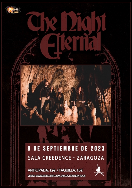 El viernes 8 de septiembre The Night Eternal en Zaragoza