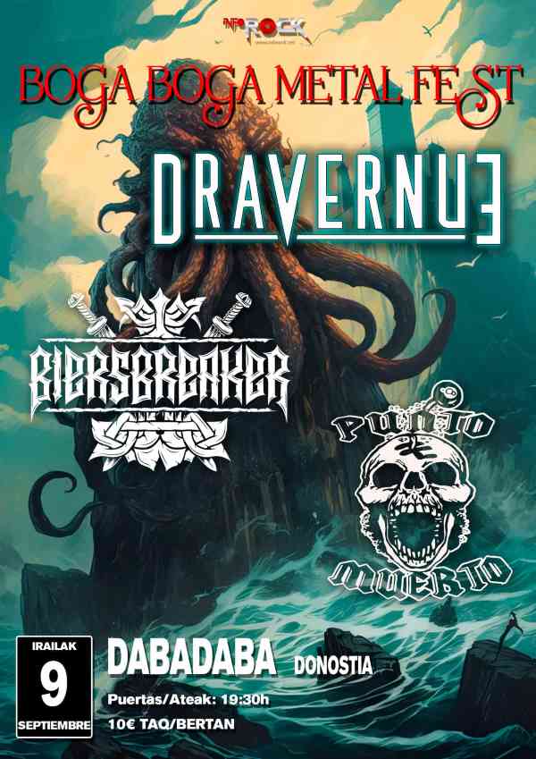Este sábado 9 de septiembre vuelve el Boga Boga Metal Fest 2023 en la Sala Dabadaba de San Sebastián.