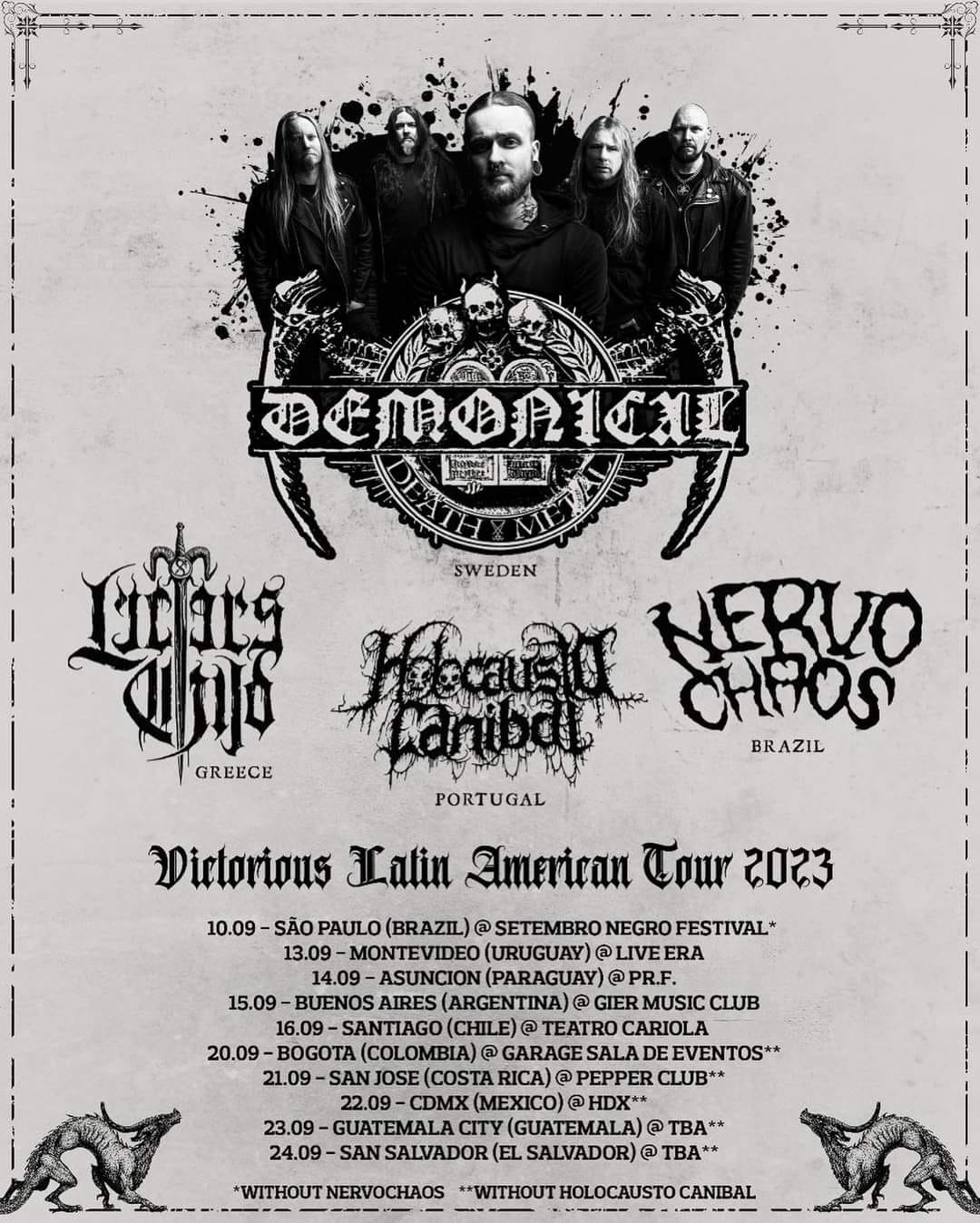 Próxima a comenzar la gira conjunta por Latino América de los suecos Demonical con los helenos Lucifer’s Child.