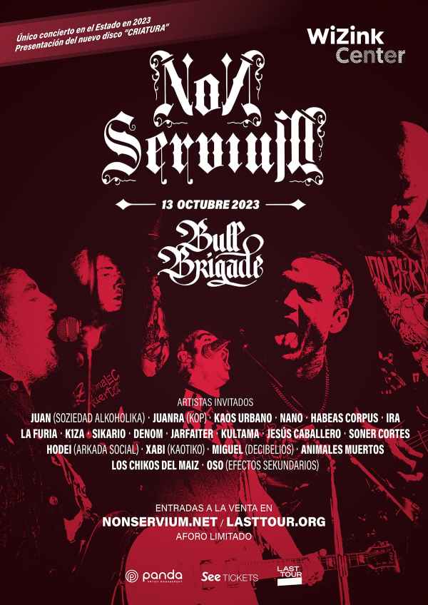 Invitados especiales para el concierto de Non Servium en el Wizink Center de Madrid del 13 de octubre.